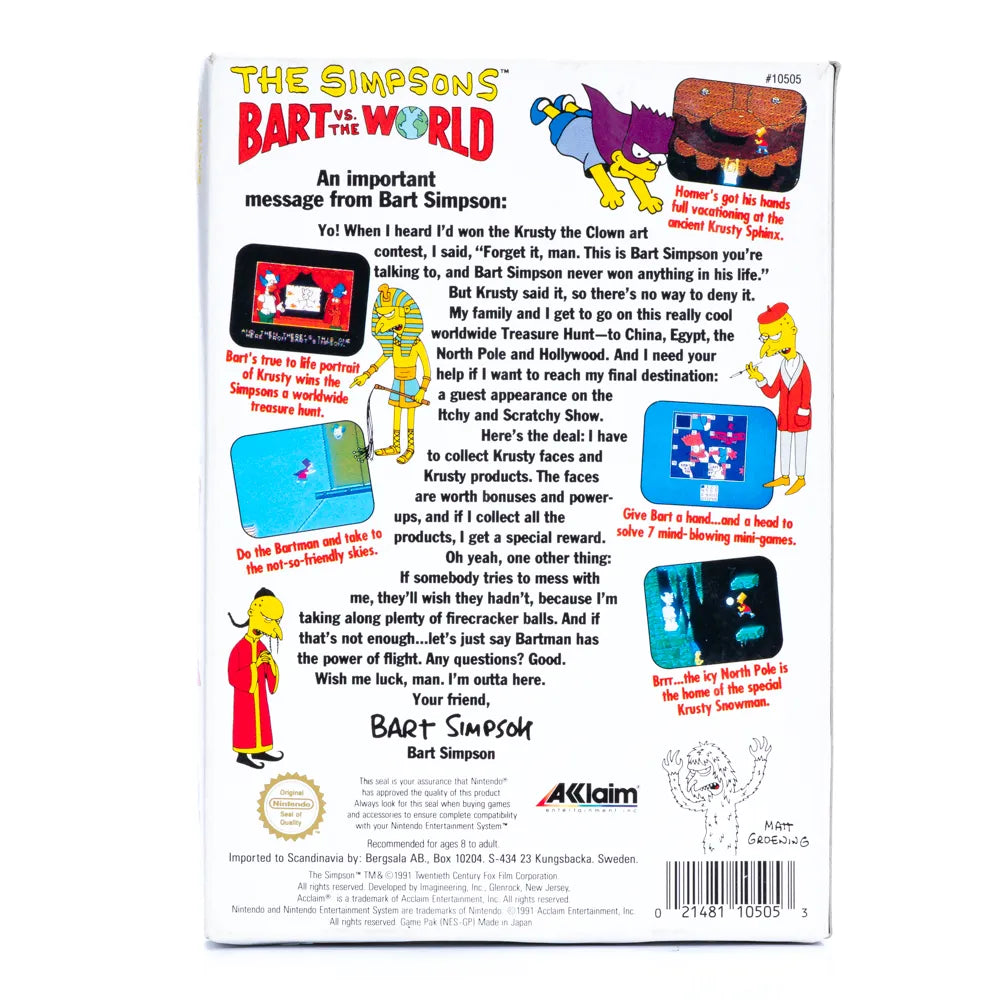 The Simpsons Bart vs the World - NES spill (I Eske) - Retrospillkongen