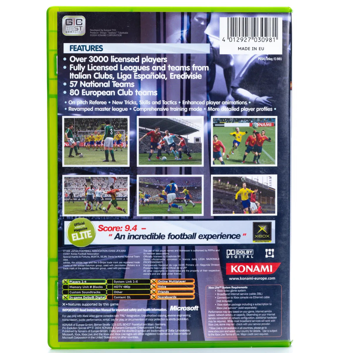 Pro Evolution Soccer 4 - Xbox spill - Retrospillkongen