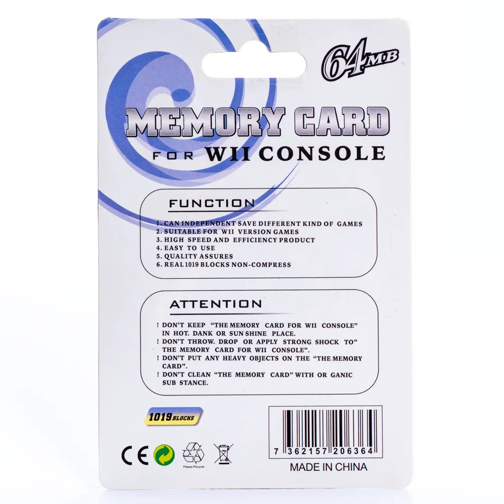 Minnekort for Gamecube og Wii (Hvit / Svart) - Retrospillkongen
