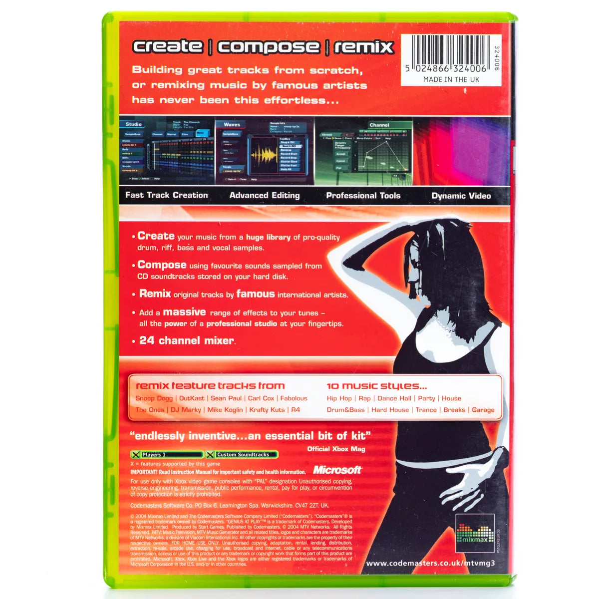 MTV Music Generator 3 - Xbox spill - Retrospillkongen