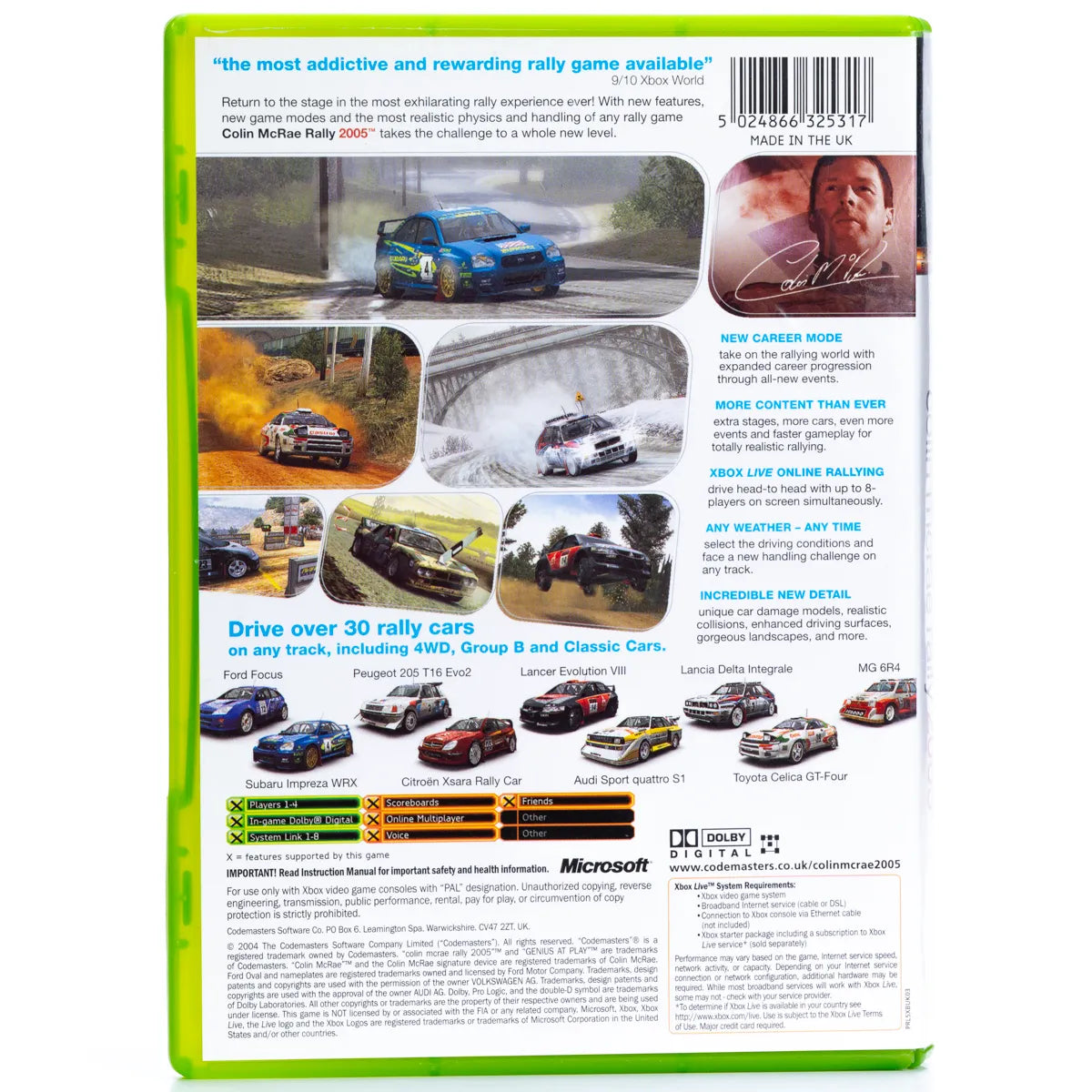 Colin McRae Rally 2005 - Xbox spill - Retrospillkongen