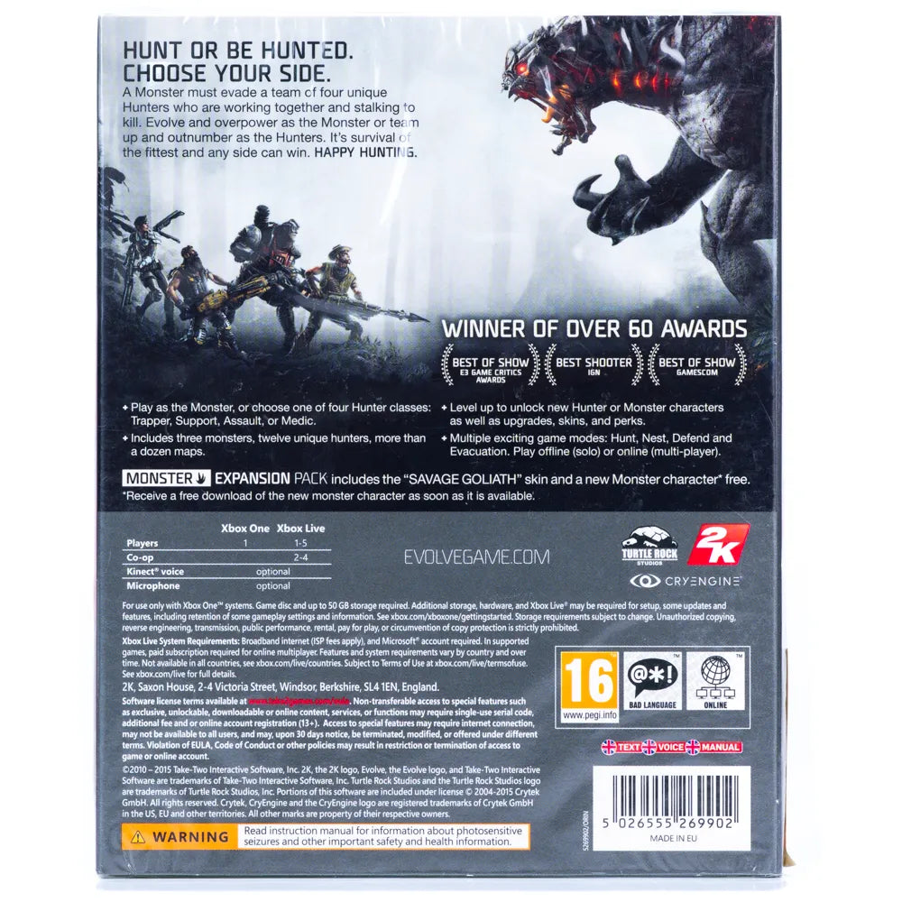 Evolve - Xbox One spill (Forseglet) - Retrospillkongen