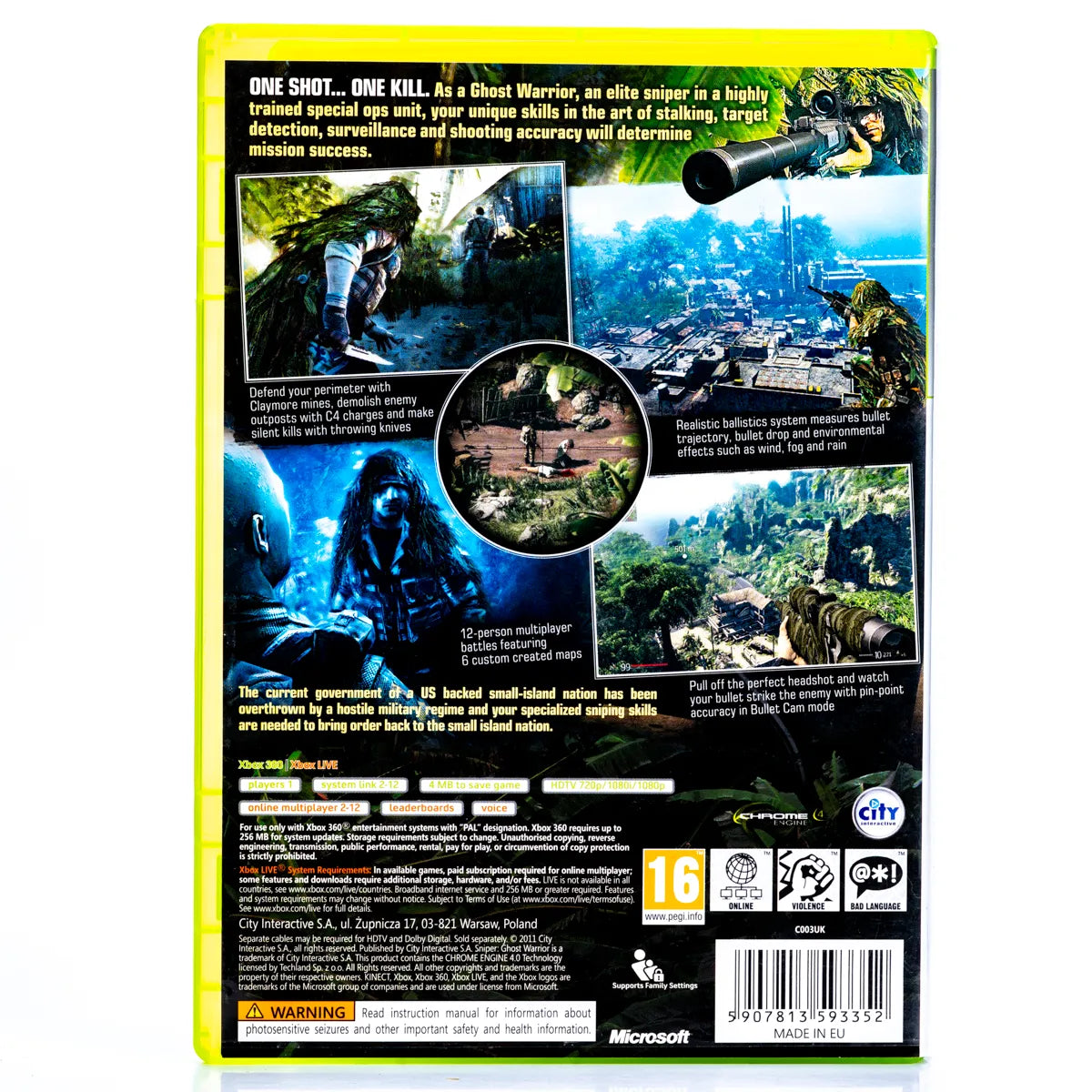 Sniper: Ghost Warrior - Xbox 360 spill - Retrospillkongen