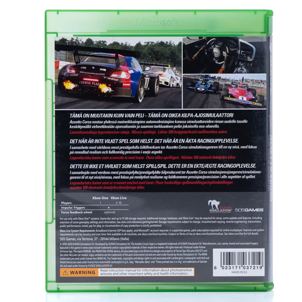 Assetto Corsa - Xbox One spill - Retrospillkongen