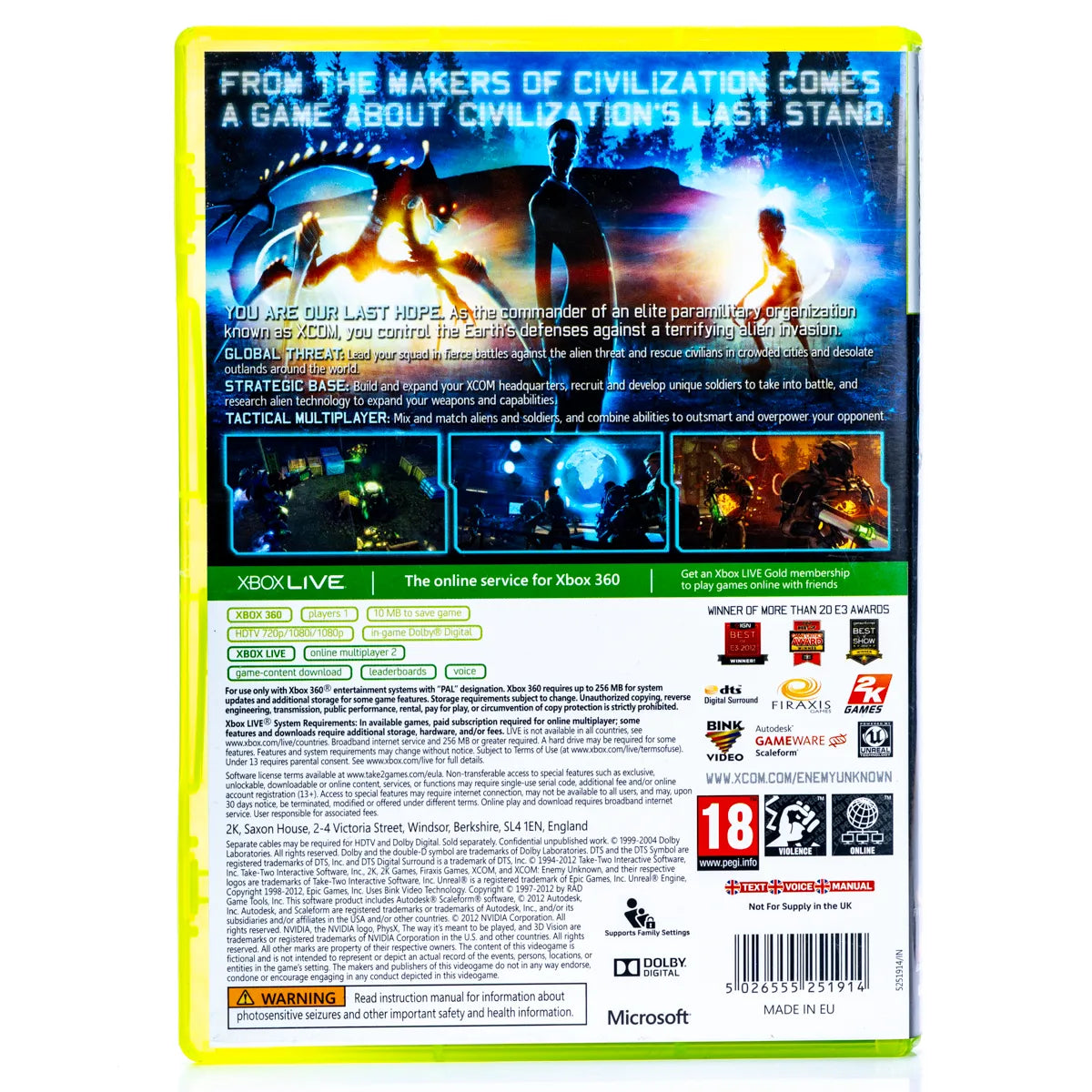 XCOM: Enemy Unknown - Xbox 360 spill - Retrospillkongen
