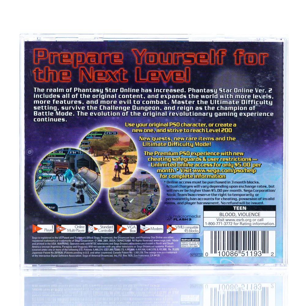 Phantasy Star Online Ver. 2 - Dreamcast spill (USA) - Retrospillkongen