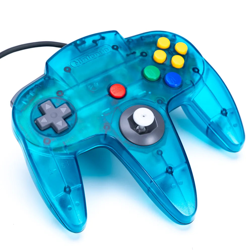 Original Nintendo 64 Funtastic Ice Blue Kontroll - Retrospillkongen