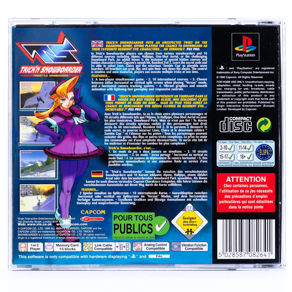 Trick’n Snowboarder - PS1 spill - Retrospillkongen