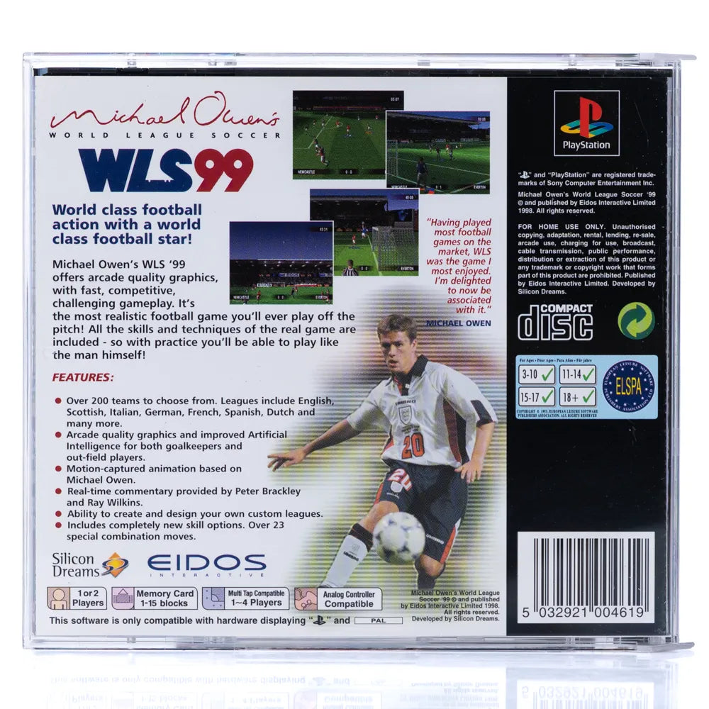 Michael Owen's WLS 99 - PS1 spill