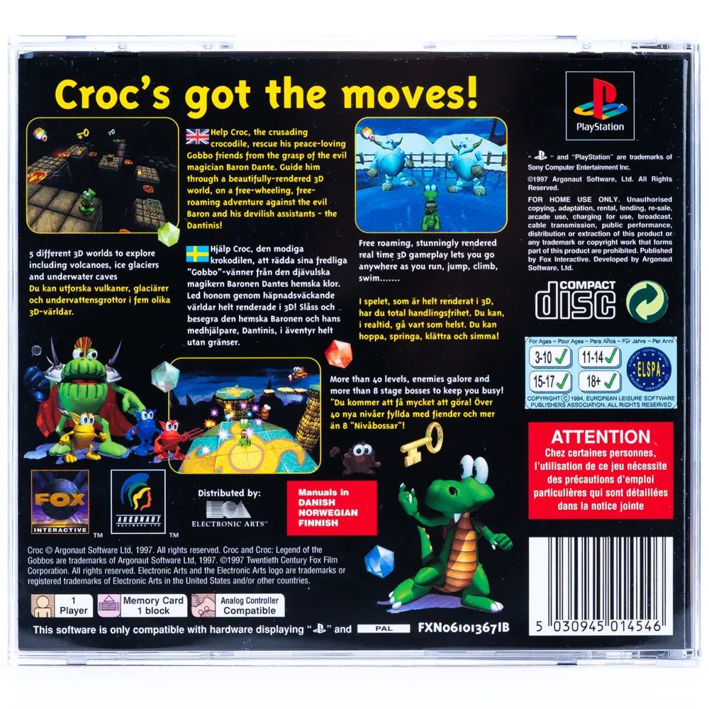 Croc: Legend of the Gobbos - PS1 spill - Retrospillkongen