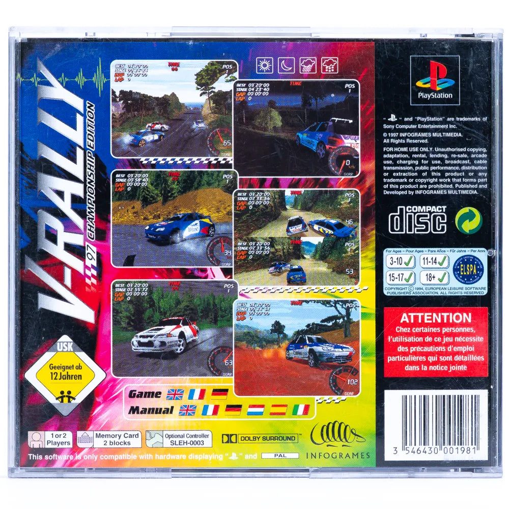 V-Rally: 97 Championship Edition - PS1 spill - Retrospillkongen