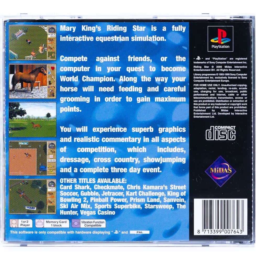 Riding Star - PS1 spill - Retrospillkongen