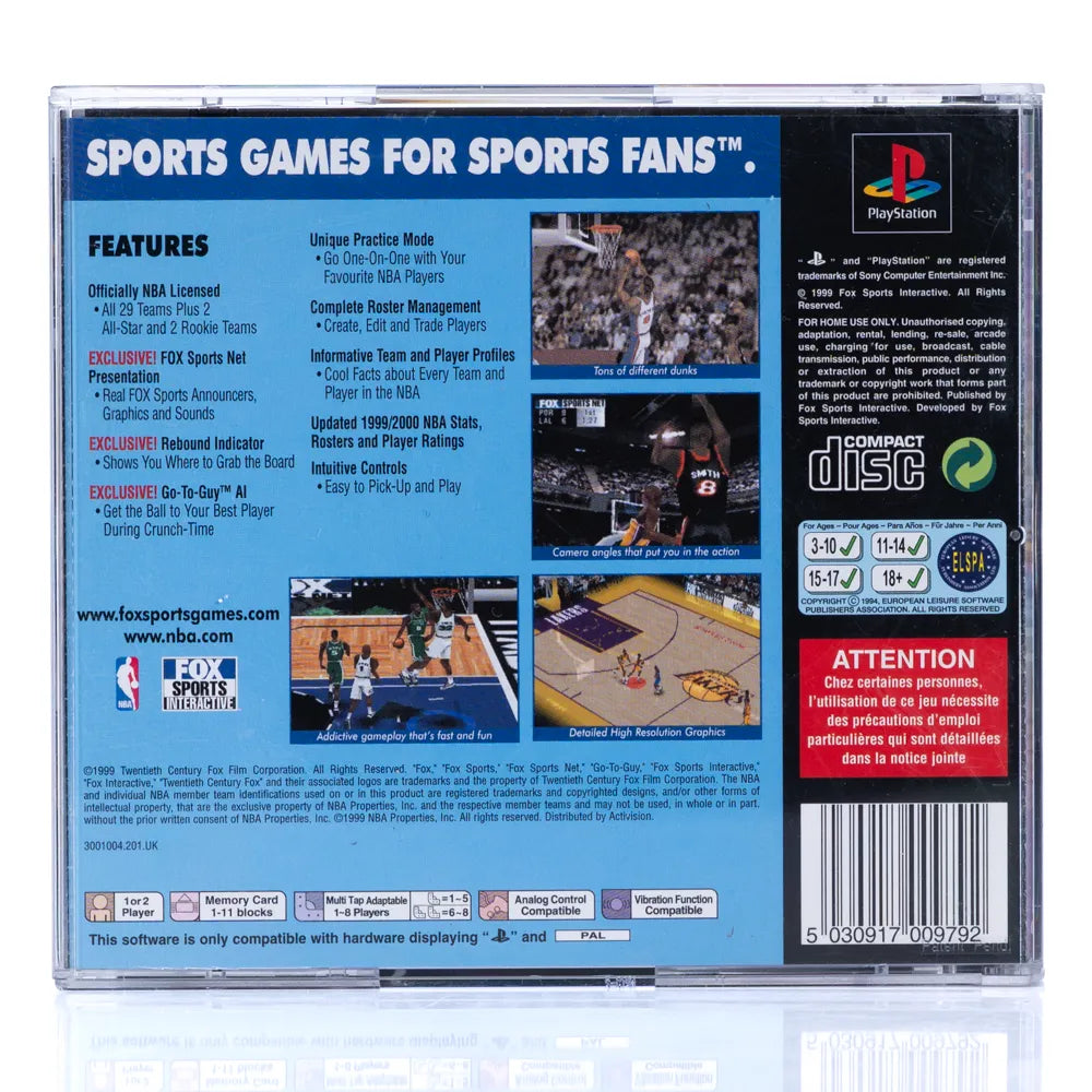 Fox Sports NBA Basketball 2000 - PS1 spill