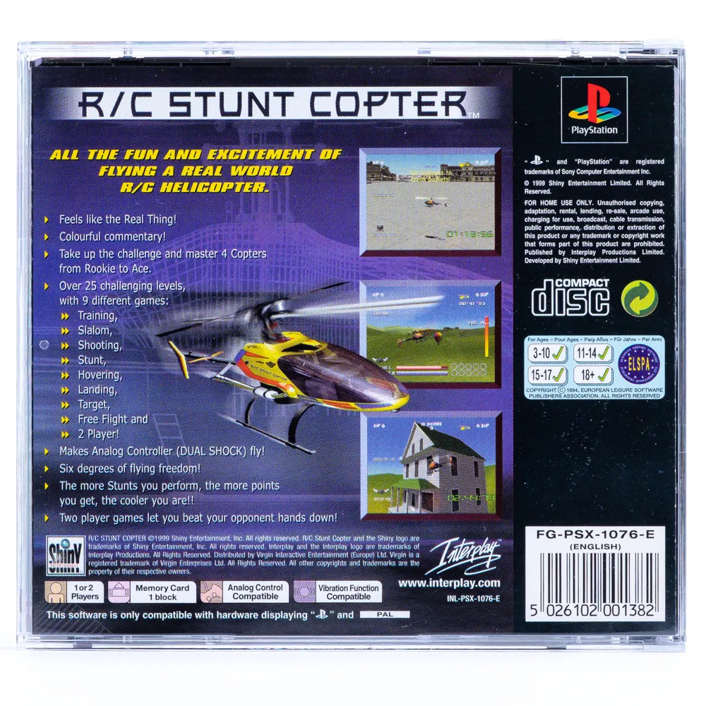 RC Stunt Copter - PS1 spill - Retrospillkongen