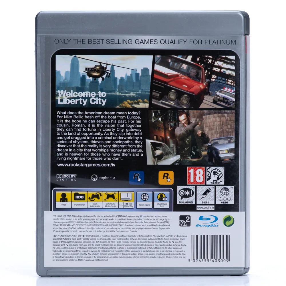 Grand Theft Auto IV - PS3 spill - Retrospillkongen