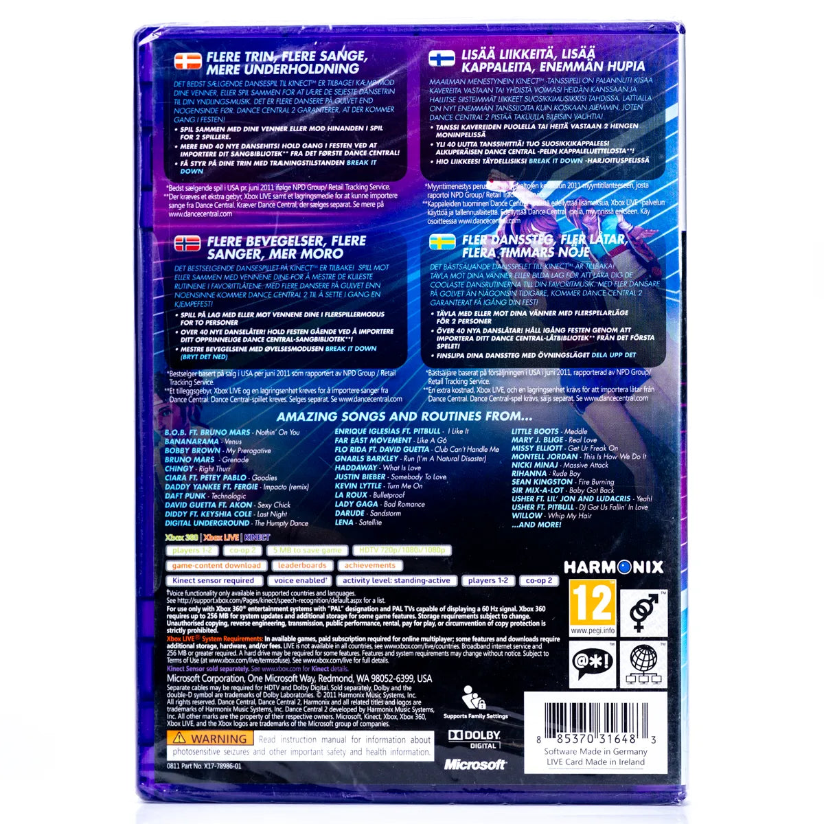 Dance Central 2 - Xbox 360 spill (Forseglet) - Retrospillkongen