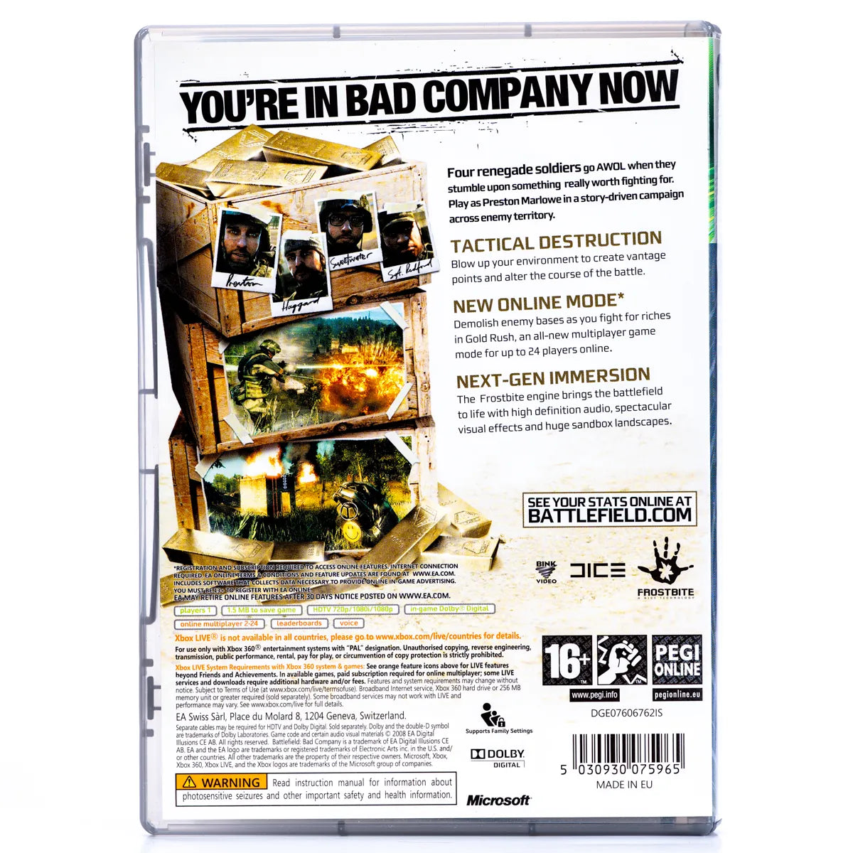 Battlefield: Bad Company - Xbox 360 spill - Retrospillkongen