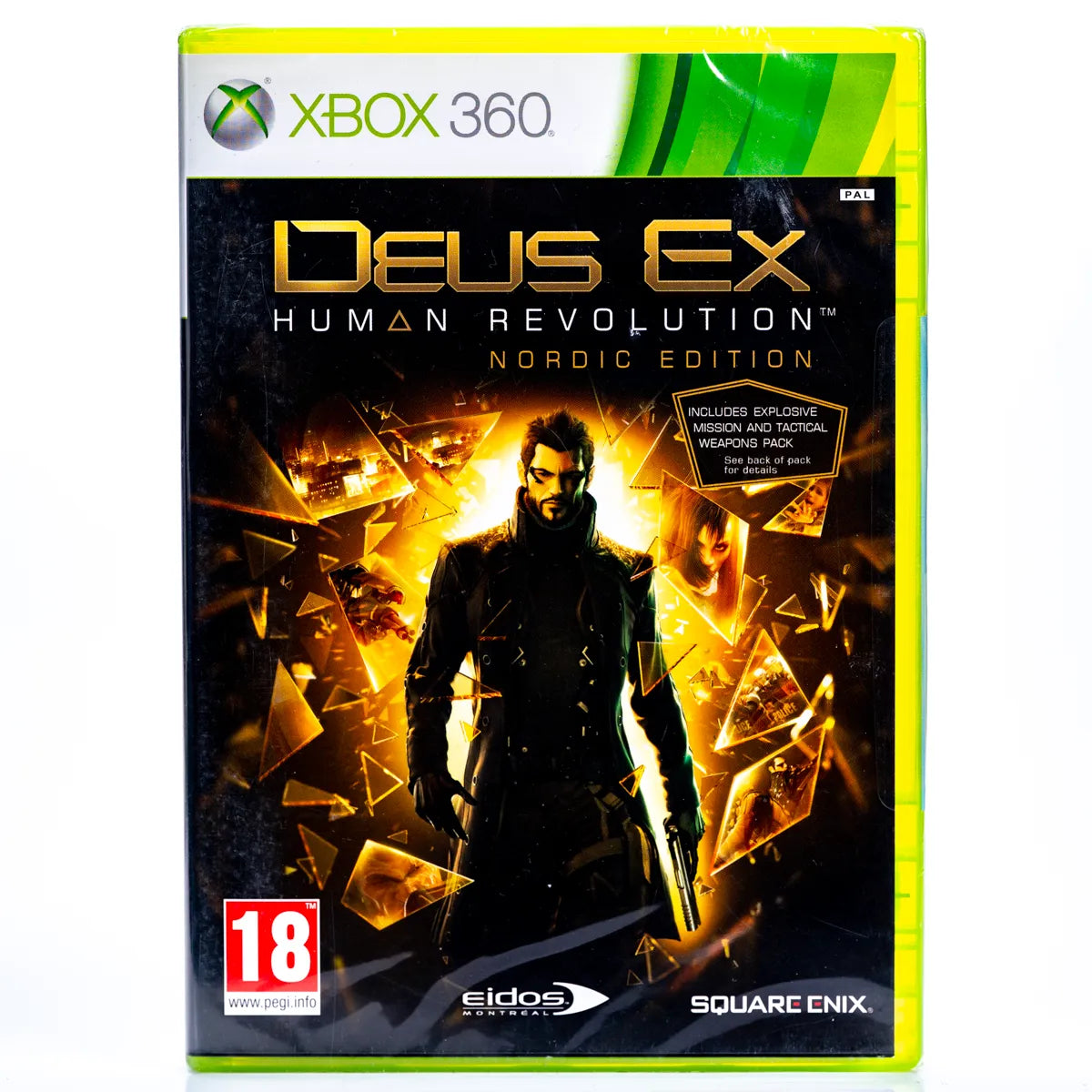 Deus Ex Human Revolution Nordic Edition - Xbox 360 spill (Forseglet) - Retrospillkongen