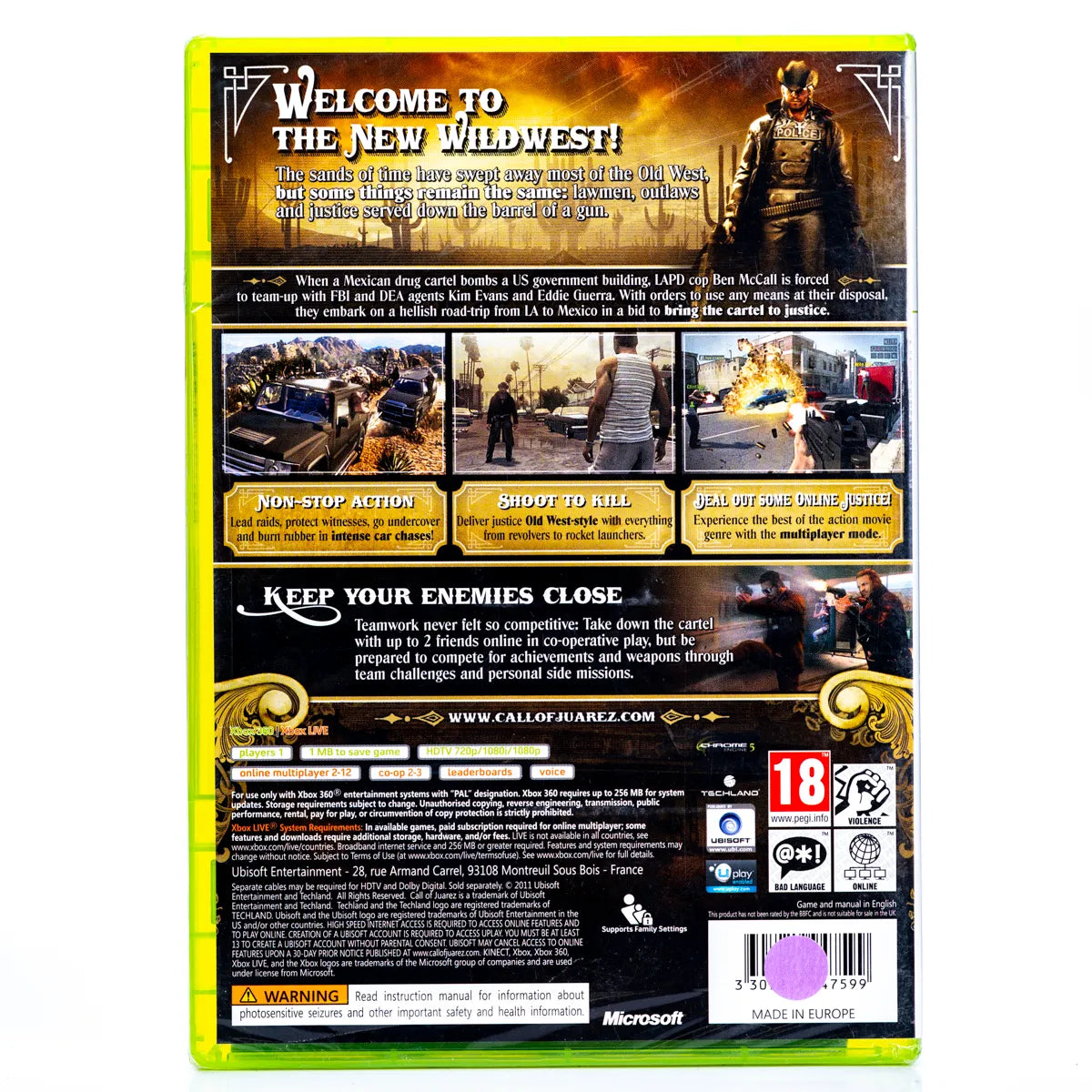 Call of Juarez The Cartel - Xbox 360 spill (Forseglet) - Retrospillkongen
