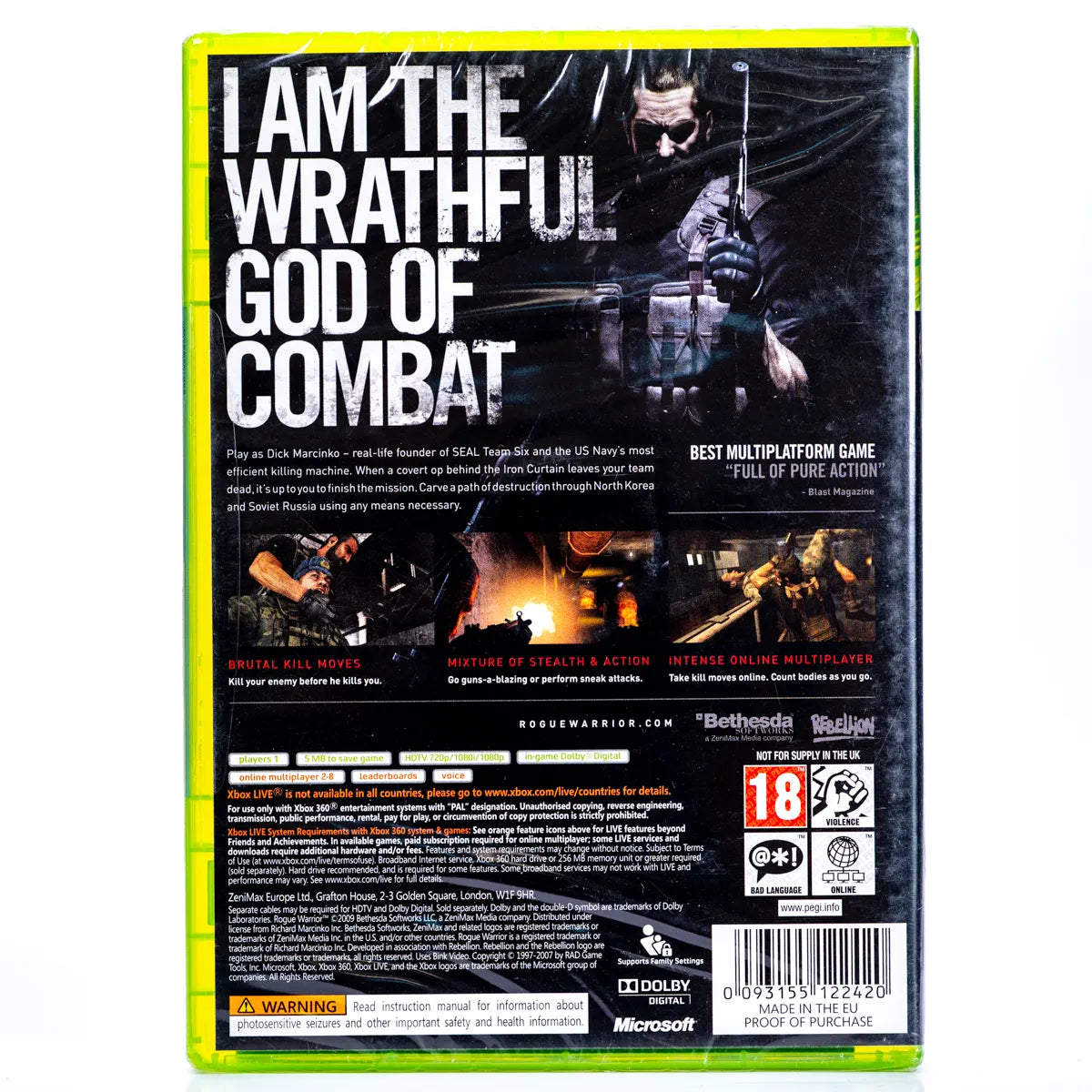 Rogue Warrior - Xbox 360 spill (Forseglet) - Retrospillkongen