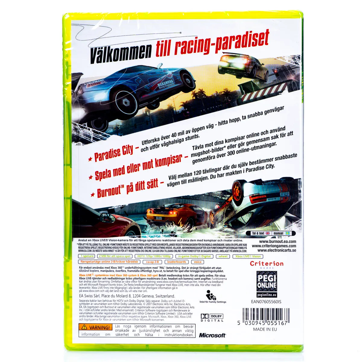 Burnout Paradise - Xbox 360 spill (Forseglet) - Retrospillkongen