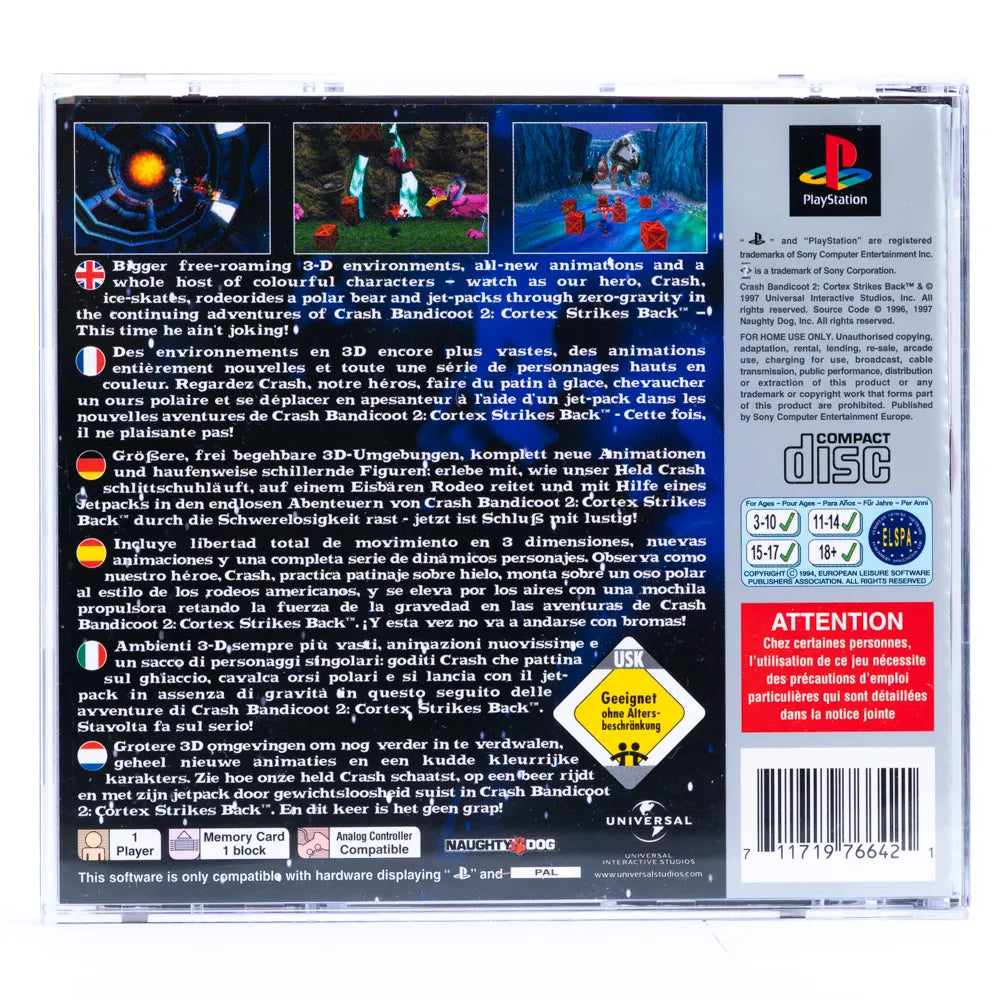 Crash Bandicoot 2 Cortex Strikes Back - PS1 spill - Retrospillkongen