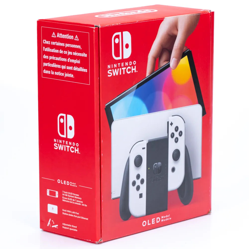 Nintendo Switch OLED spillkonsoll Hvit Komplett i Eske - Retrospillkongen