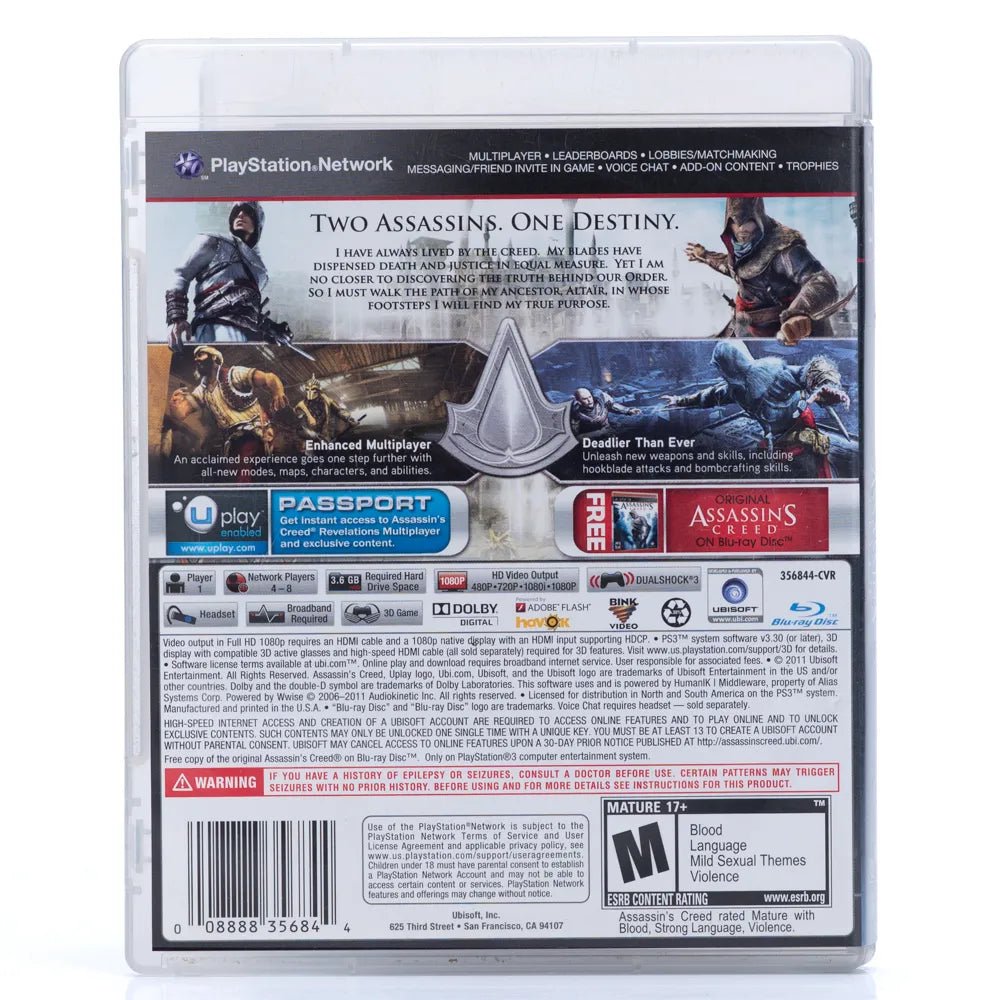 Assassin's Creed: Revelations - PS3 spill (NTSC, Regionfri)