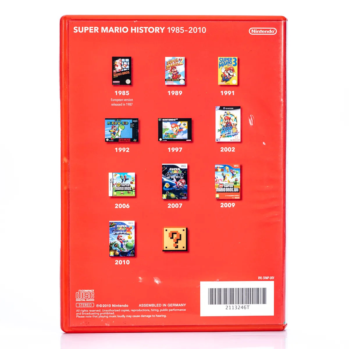 Super Mario History 1985–2010 - Nintendo Wii (Soundtrack CD) - Retrospillkongen