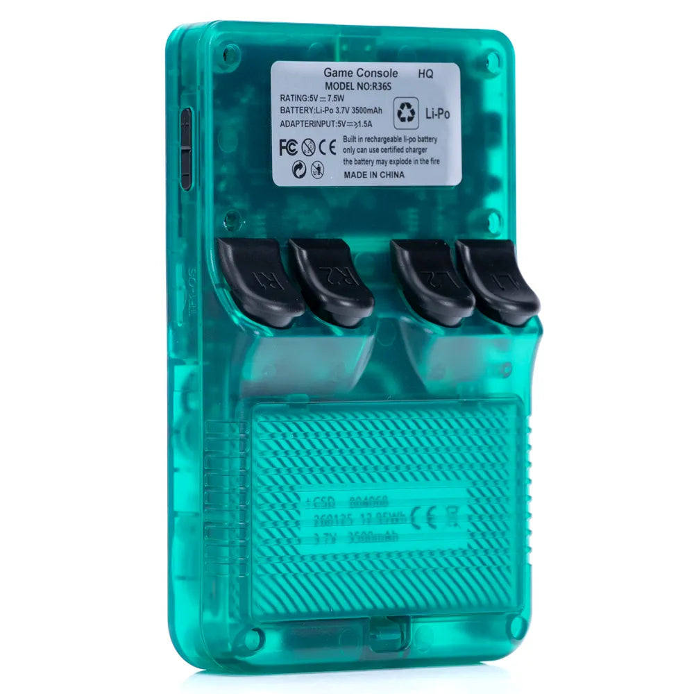 R36HD Retrokonsoll, Open Source, 64GB, TV-tilkobling, med 20.000+ spill
