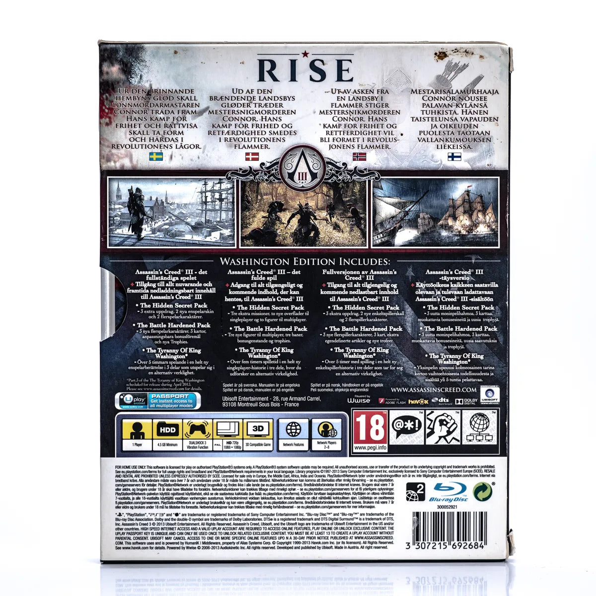 Assassin’s Creed III Washington Edition - PS3 spill (Steelbook) - Retrospillkongen