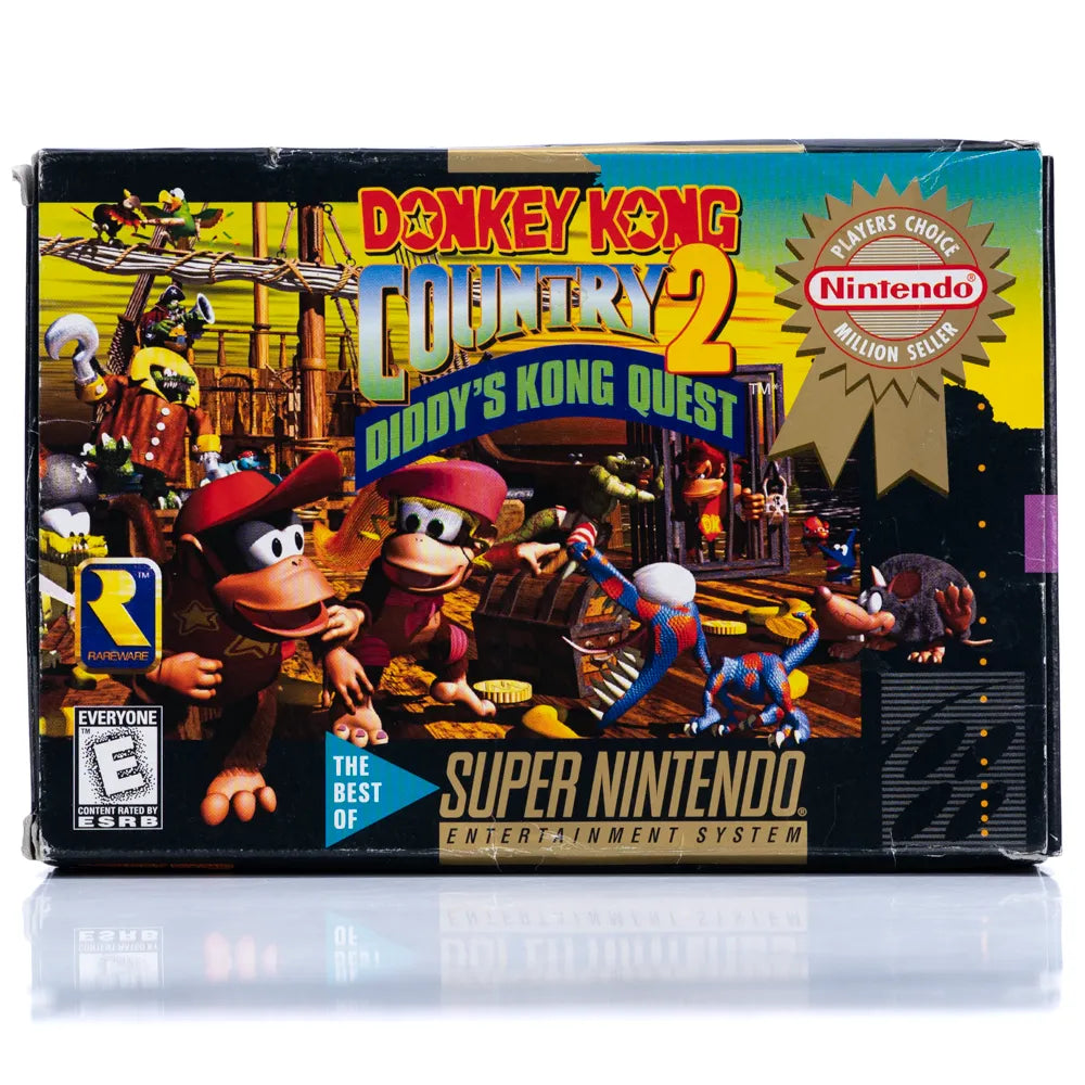 Donkey Kong Country 2: Diddy's Kong Quest - SNES spill (NTSC, i eske) - Retrospillkongen