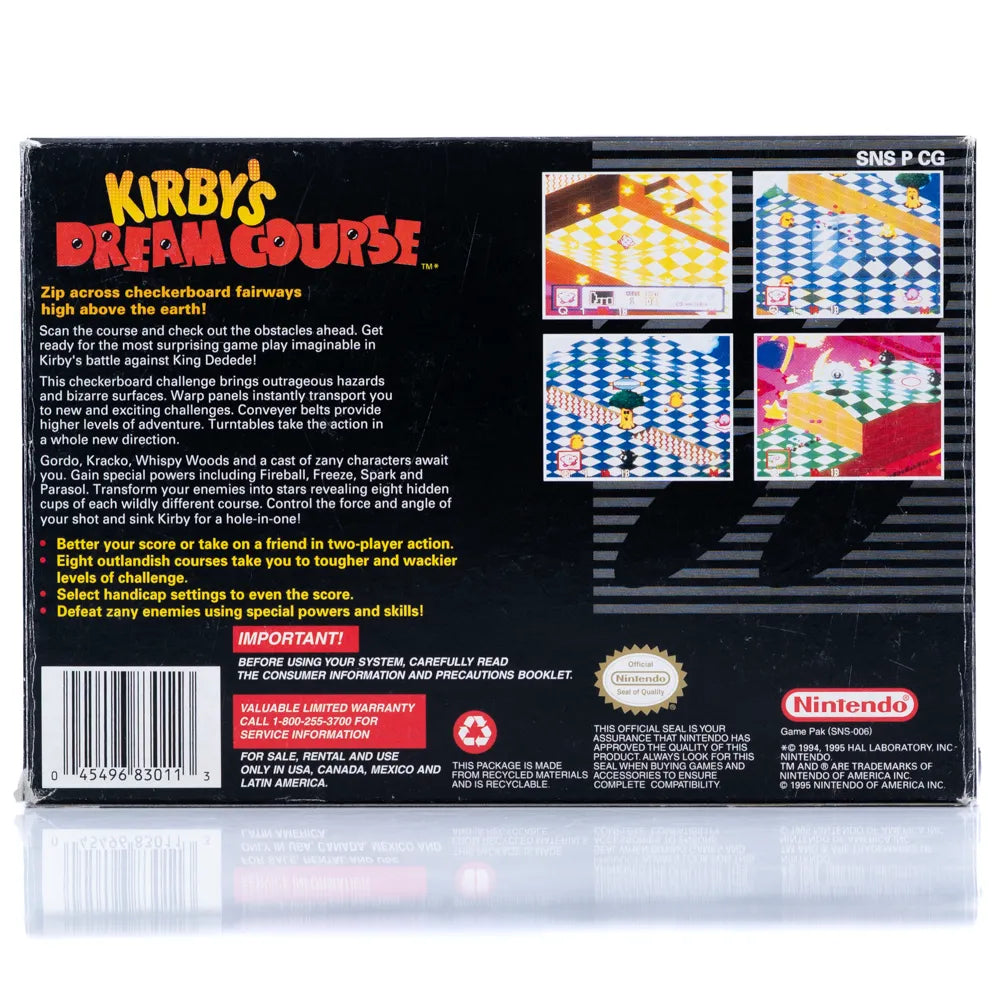 Kirby's Dream Course - SNES spill (NTSC, i eske) - Retrospillkongen