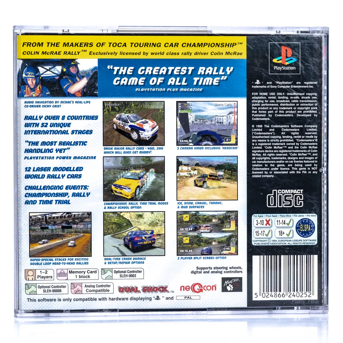 Colin Mcrae Rally - PS1 spill - Retrospillkongen
