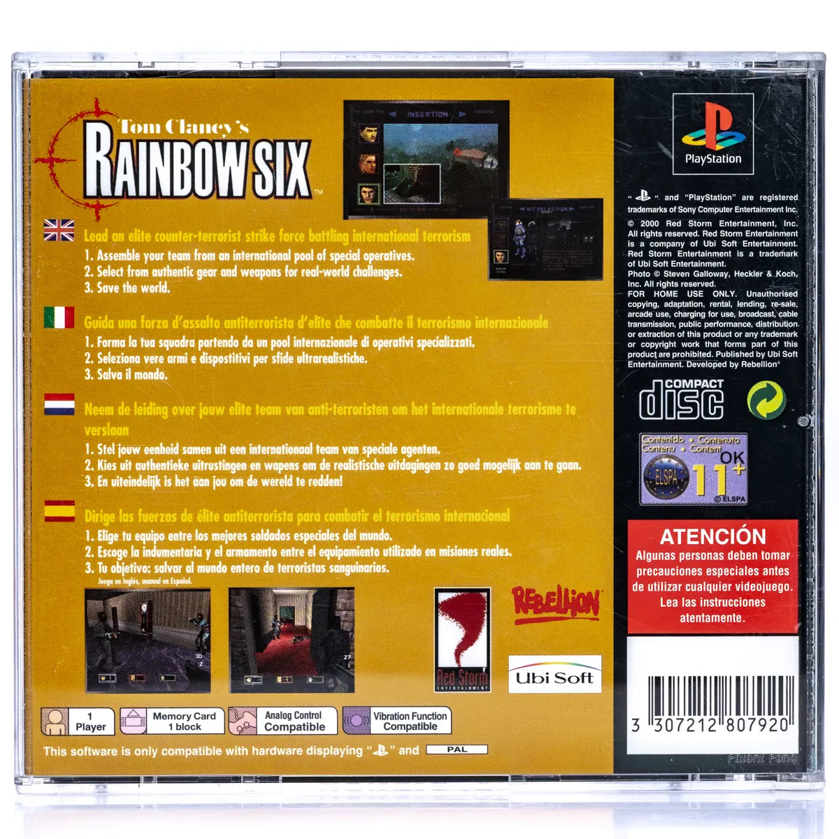 Tom Clancy's Rainbow Six - PS1 Spill - Retrospillkongen