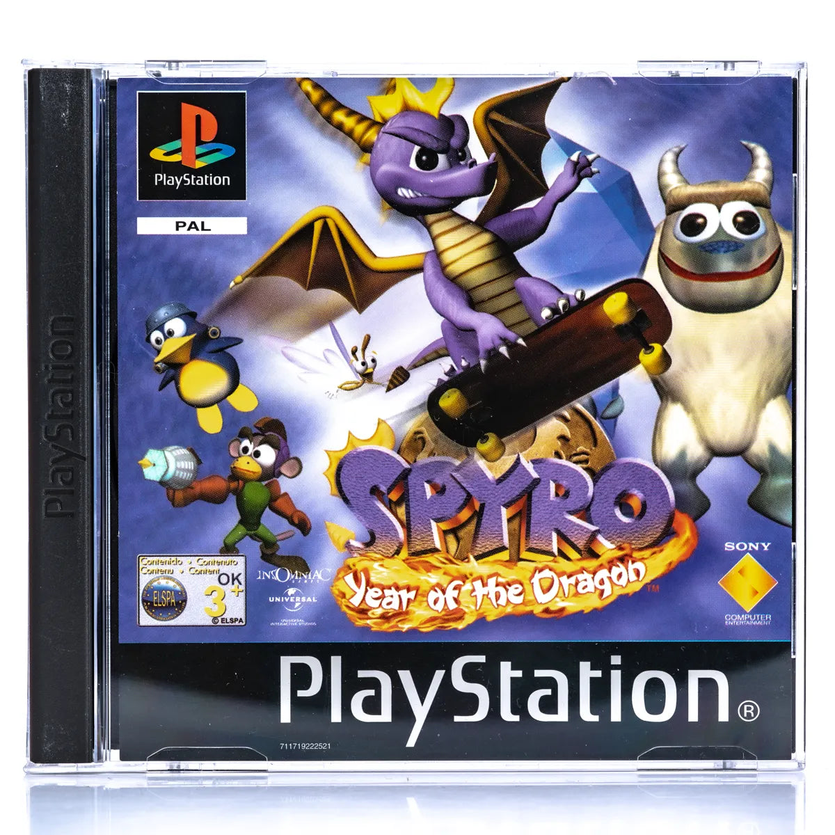 Spyro: Year of the Dragon - PS1 spill - Retrospillkongen