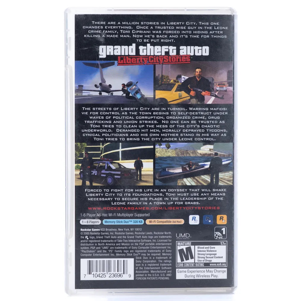 Grand Theft Auto: Liberty City Stories - PSP spill (NTSC, regionfri) - Retrospillkongen
