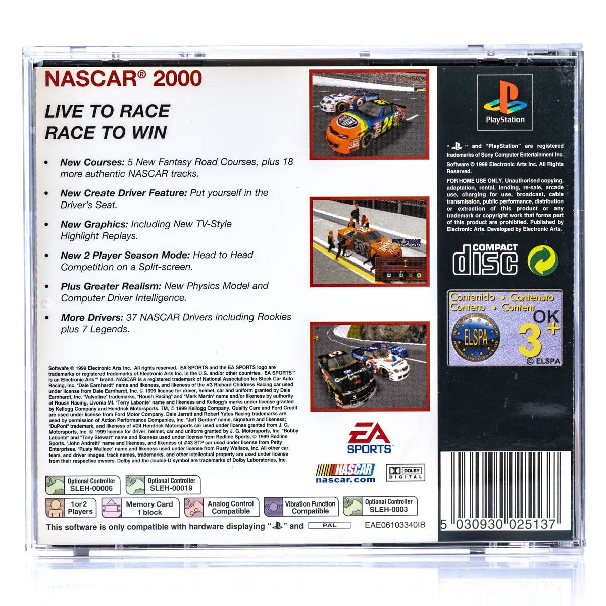 NASCAR 2000 - PS1 Spill - Retrospillkongen
