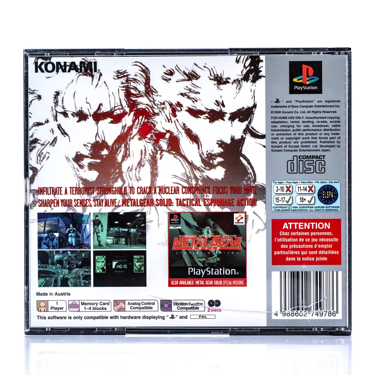 Tactical Espionage Action: Metal Gear Solid - PS1 spill - Retrospillkongen