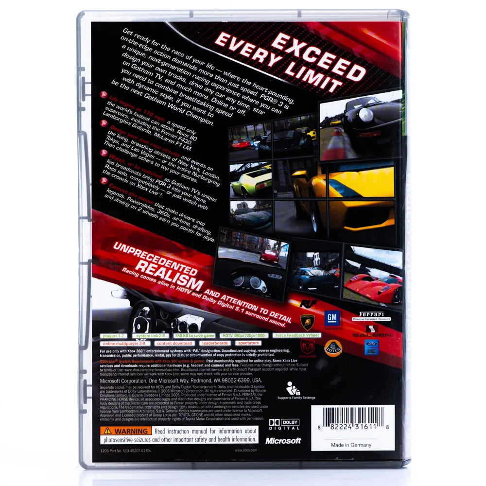 Project Gotham Racing 3 - Xbox 360 spill - Retrospillkongen