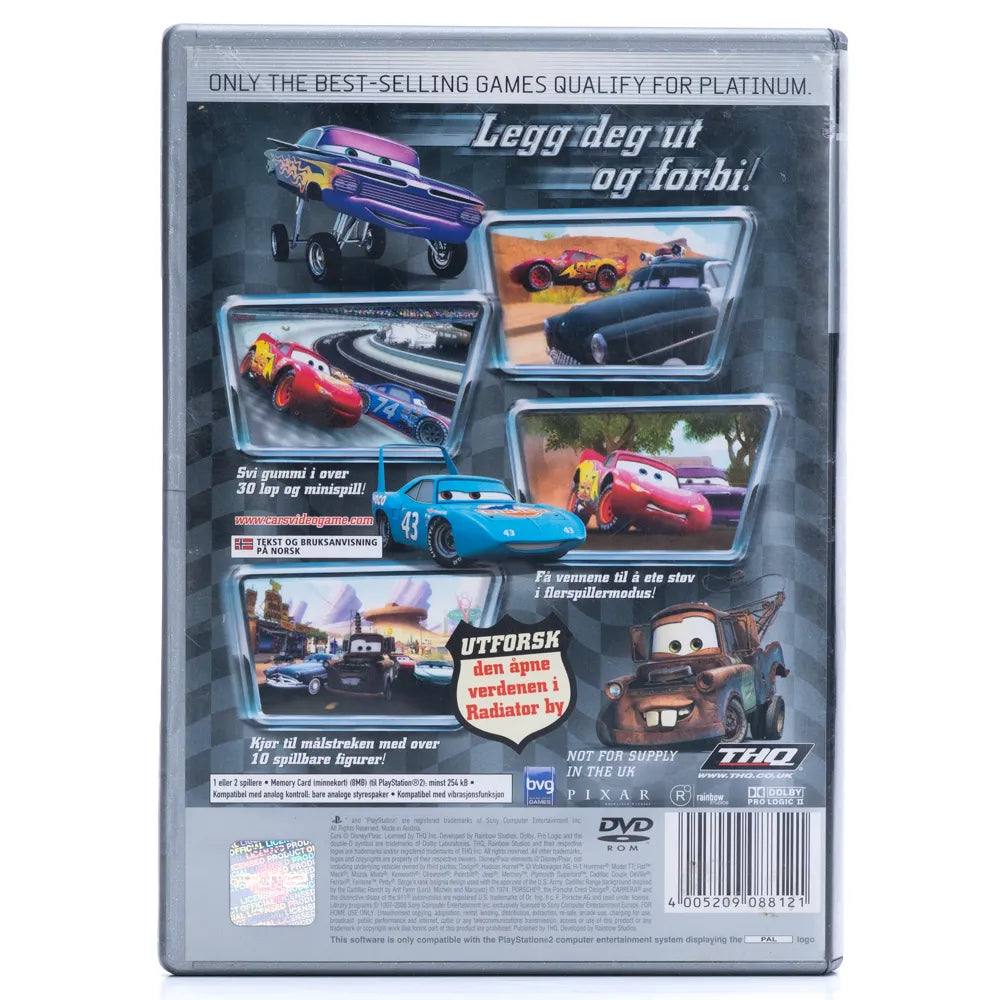 Disney•Pixar Cars - PS2 spill - Retrospillkongen