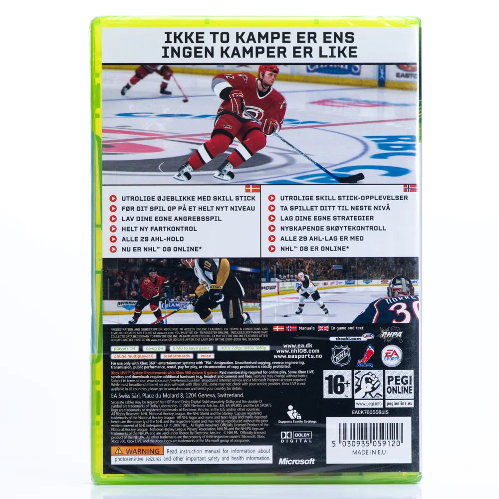 NHL 08 - Xbox 360 spill (Forseglet) - Retrospillkongen