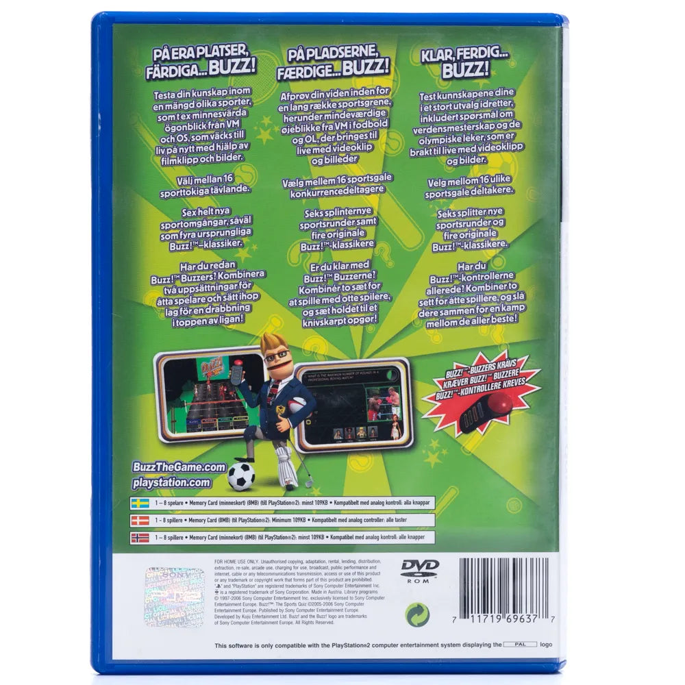 Buzz! The Sports Quiz - PS2 spill - Retrospillkongen