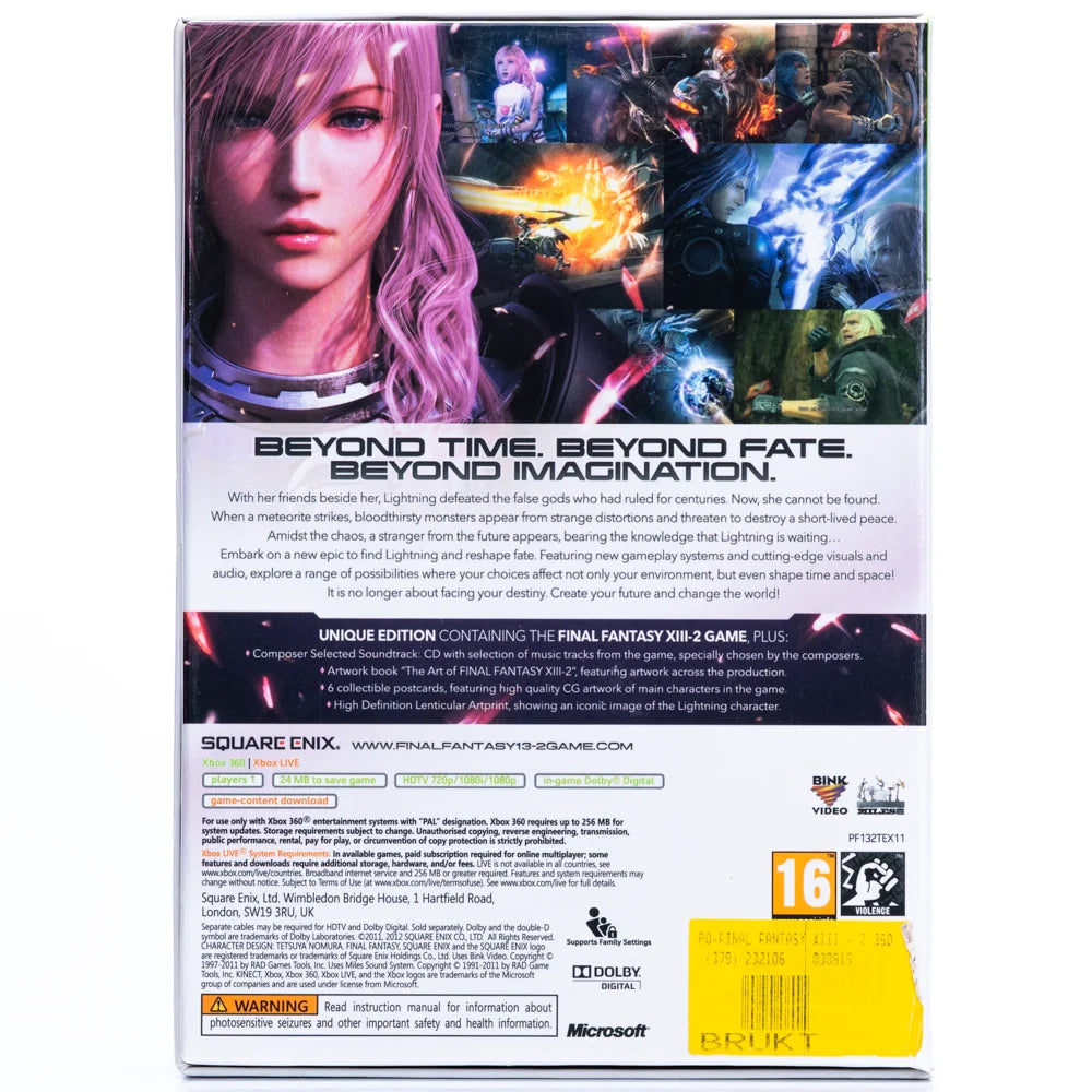 Final Fantasy XIII-2 - Limited Collector's Edition Box - Xbox 360 spill - Retrospillkongen