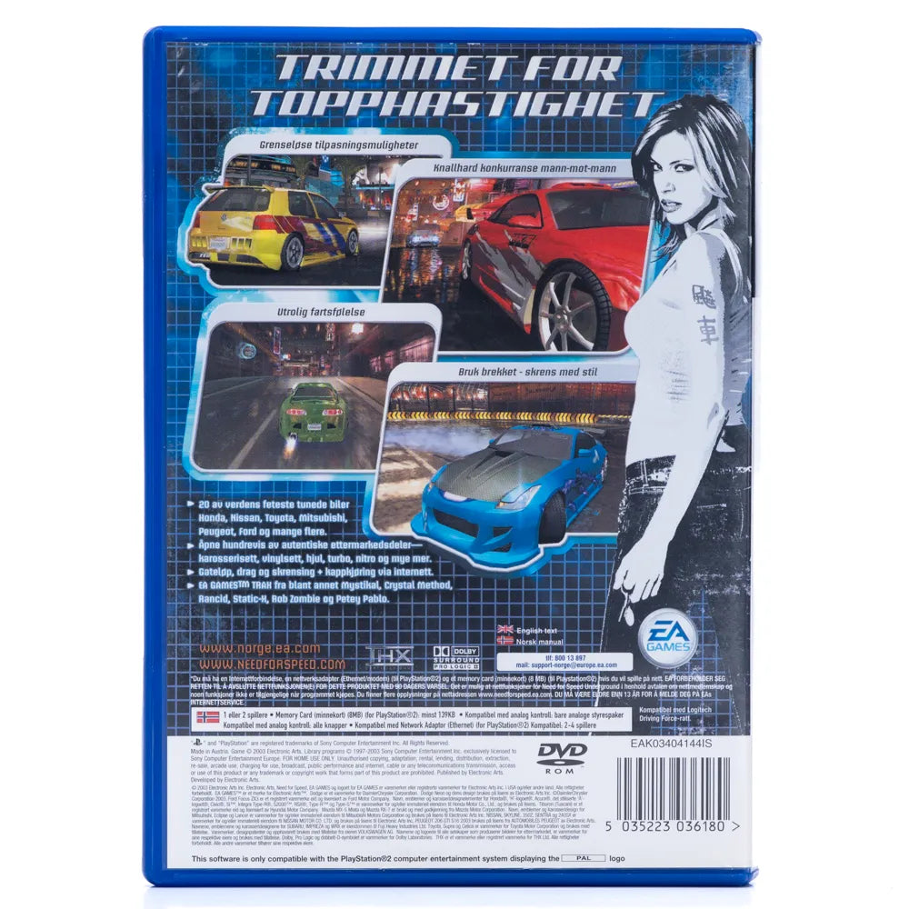 Need for Speed: Underground - PS2 Spill - Retrospillkongen