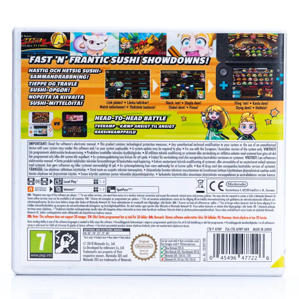 Sushi Striker The Way of Sushido - Nintendo 3DS spill - Retrospillkongen