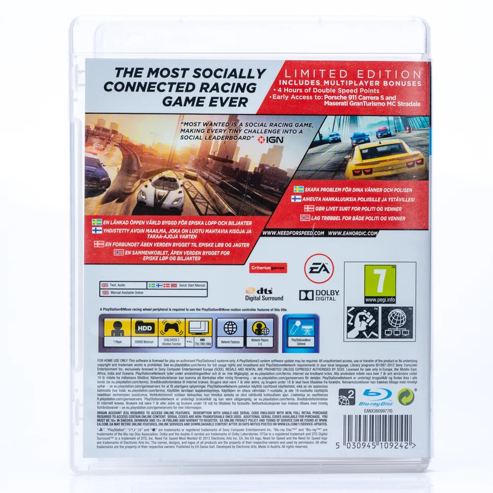 Need for Speed Most Wanted - PS3 spill - Retrospillkongen