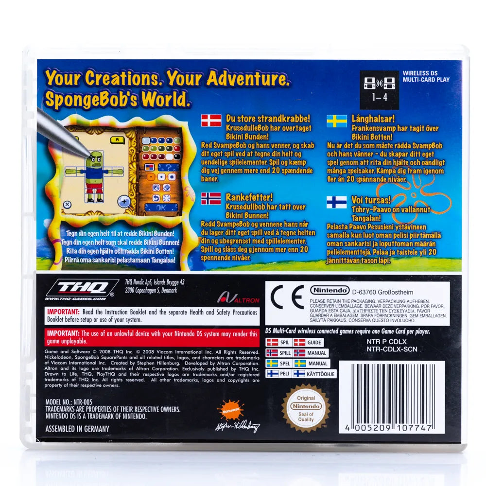 Drawn to Life SpongeBob SquarePants Edition - Nintendo DS spill - Retrospillkongen