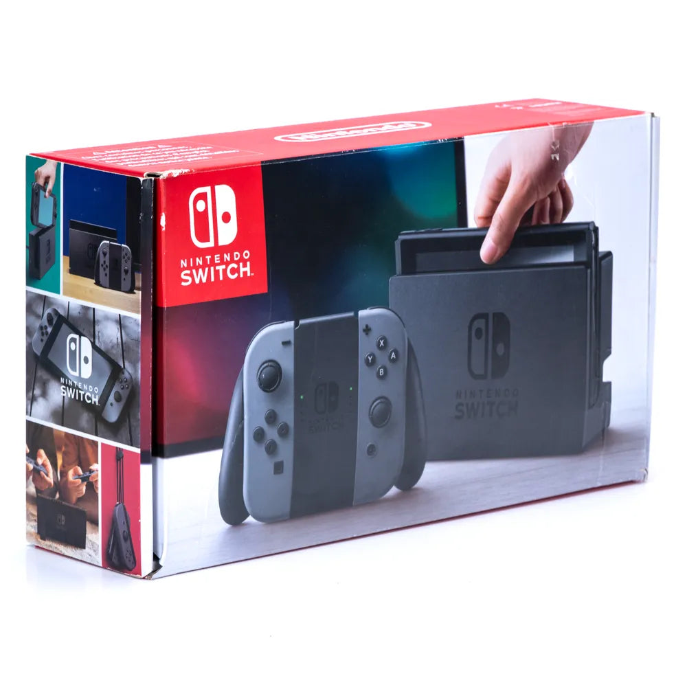 Nintendo Switch Grå V1 2017 Modell konsoll i Eske (Moddbar) - Retrospillkongen