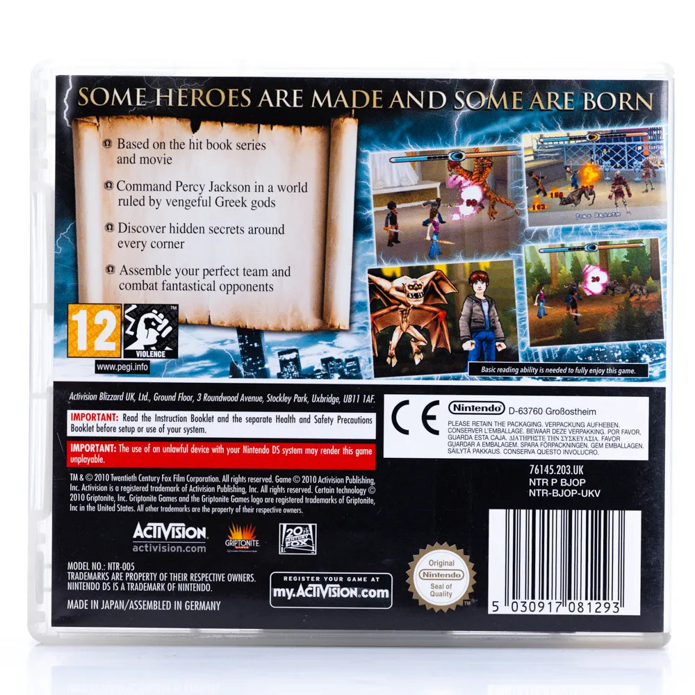 Percy Jackson & the Lightning Thief - Nintendo DS spill - Retrospillkongen